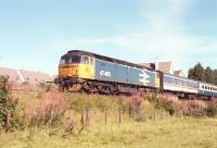 47 460 approaches Aviemore from Inverness, Summer 1990.<br><br>[John Gray //]