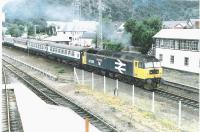 47 636 <i>Sir John De Graeme</i> is pictured passing Aviemore signal box with an Inverness train.<br><br>[John Gray //]