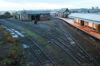 Looking north at the old goods yard at Arbroath and out of use platform.<br><br>[Ewan Crawford //2005]