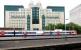 A South West Trains service for Waterloo standing at Vauxhall station in July 2005 in front of a ...well... a certain government building ...errr ...'nuff said...<br><br>[John Furnevel 24/07/2005]