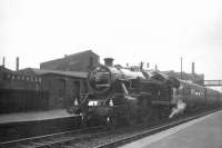 Fairburn tank 42207 at Parkhead (NB) on 29 April 1950 with the SLS (Scottish Area) Glasgow rail tour. This local Saturday afternoon tour, which started at Central and finished at St Enoch, included shed visits to Balornock and Parkhead. [Editors note: The station was renamed Parkhead North in 1952 and closed in 1958]  <br><br>[G H Robin collection by courtesy of the Mitchell Library, Glasgow 29/04/1950]