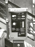 A previous generation of ticket machine, seen here at Cottingham, between Hull and Beverley, in May 1994. Turn the dial for your destination - so long as it's on the same line. Payment was by coin only.<br><br>[David Panton 15/05/1994]