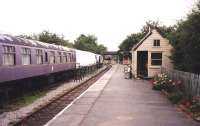 Platform scene at Blunsdon in July 1998, looking towards Swindon.<br><br>[Colin Miller 03/07/1998]