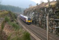 TransPennine emu 350405 approaching Beattock summit on 18 March 2015 with the 1100 Manchester Airport - Glasgow Central. <br><br>[John Furnevel 18/03/2015]