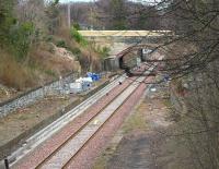 View north through the old Eskbank station on 27 March 2015.<br><br>[John Furnevel 27/03/2015]