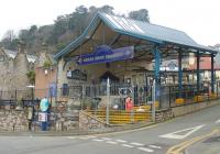 This view of the entrance to Llandudno Victoria illustrates the gradient in the station but this steepens considerably as the tram proceeds up the hill. Gradients on the upper section are much less severe. Photo taken one week before opening for the 2015 season but with everything shipshape and ready to go.  <br><br>[Mark Bartlett 16/03/2015]