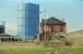 Granton Gasworks station from the south in 1999. Three gasholders still stood at that time, the easternmost of which dominates the view.<br><br>[Ewan Crawford //1999]