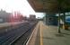 Tracklaying has started for the new platform 8 at Cardiff Central. Scene on 6 March 2015 as a class 56 waits in the siding and a train for Merthyr is arriving at platform 6.<br><br>[John Thorn 06/03/2015]