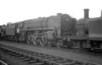 Britannia Pacific 70036 <I>Boadicea</I> photographed on Kingmoor shed in July 1964.<br><br>[K A Gray 18/07/1964]