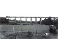 Ex-LMS 4F 0-6-0 no 44189 crossing Enterkine Viaduct on 24 May 1962 bound for Ayr with a loaded coal train from Whitehill Colliery (Skares).<br><br>[G H Robin collection by courtesy of the Mitchell Library, Glasgow 24/05/1962]