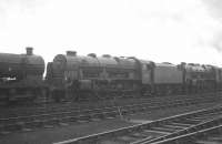 Royal Scot 46132 <I>The King's Regiment Liverpool</I> stabled on Kingmoor shed in the spring of 1964.<br><br>[K A Gray 07/03/1964]