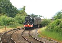 Jubilee 45690 <I>Leander</I> approaching Hoghton with <I>'The Fellsman'</I> on 17 June 2015 during the return trip from Carlisle.<br><br>[John McIntyre 17/06/2015]