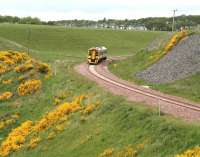 One of the Borders Railway Newcraighall - Tweedbank driver training turns, seen here on the afternoon of 19 June 2015 on the climb south to Falahill Summit. The DMU on this occasion is ScotRail 158731.   <br><br>[John Furnevel 19/06/2015]