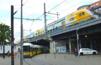 Two for the price of one. Scene near Berlin's Friedrichstrasse station on 21 May 2015.<br><br>[Colin Miller 21/05/2015]
