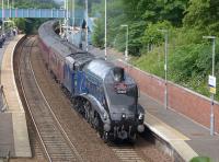 60007 <I>Sir Nigel Gresley</I> passing through Dalgety Bay with the 'Cathedrals Express' Fife Circle trip on 6 July.<br><br>[Bill Roberton 06/07/2015]