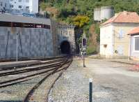 Looking out from the platform at Bastia on the morning of 6 July 2015. The station is located at the northern end of the line and reached via a half-mile tunnel under the old town.<br><br>[John Thorn 06/07/2015]