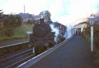 Standard class 5 4-6-0 73075 about to leave Crawford station on 26 September 1964 with the <I>'Parly'</I> stopping train from Glasgow to Carlisle. <br><br>[John Robin 26/09/1964]