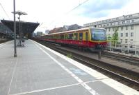 Eastbound S-Bahn train at Berlin Zoologischer Garten on 20 May 2015. The station has four main line platforms (two islands) and over to the right a separate island platform for the S-Bahn.<br><br>[Colin Miller 20/05/2015]