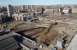 The approach to Queen Street viewed from the roof of the Glasgow College of Building and Printing (now the Glasgow Metropolitan College) in 1996. The area around the station had been cleared for the Buchanan Galleries development. The bridge in the middle of the view was removed.<br><br>[Ewan Crawford //1996]