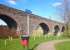 Looking north towards the Ythan Viaduct on 21 April 2015. Beyond the river stood Ellon Station and the junction for the Boddam branch. The line across the viaduct closed to all traffic in 1979 and is now part of the Formartine and Buchan Way. Photographed from the footpath running north from Snipe Street. [Ref query 5998] [See image 11232]<br><br>[Andy Furnevel 21/04/2015]