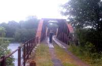 Looking east over Loch Ken Viaduct towards Castle Douglas on 4 July 2015. The last train services over the former <I>Port Road</I> between Dumfries and Stranraer ran in June 1965. [See image 32258]<br><br>[John Yellowlees 04/07/2015]