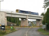 Heading for Tweedbank. A 158 on ScotRail crew training duty southbound in light rain on 20 July 2015. Unit 158786 is crossing Hardengreen Viaduct between Eskbank and Newtongrange.<br><br>[John Furnevel 20/07/2015]