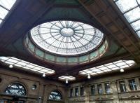 -and these are the overheads. In older stations, sometimes it pays to look up. This area has been converted to retail use, which hasn't done much for its appearance at ground level; but the ceiling still looks good.<br><br>[Ken Strachan 16/07/2015]