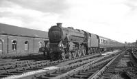 Black 5 45055 approaching Carlisle from the south with a train in 1966.<br><br>[K A Gray //1966]
