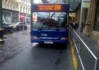 A snappier title for Glasgow's interstation bus, seen outside Central on 10 August 2015.<br><br>[John Yellowlees 10/08/2015]