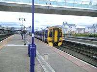 A look across the generously-platformed Stirling station in September 2015 showing, left to right, platforms 2, 3, 7 (with Glasgow-bound 158), 8, 6, 9 and 10. The photograph might have been better composed had I not just, like the young man from Dundee, been stung on the neck by a wasp (while failing to photograph a down freight).<br><br>[David Panton 01/09/2015]