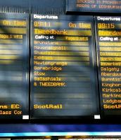 Sunday morning, 6 September 2015 and the first scheduled departure to Midlothian and the Borders since 1969 is announced at Waverley. Pity she is pronouncing Stow incorrectly but I'm sure that will soon be fixed. <br>
<br><br>[David Panton 06/09/2015]