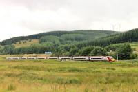 A nine-car <I>Pendolino</I> approaching the loops at Beattock Summit with a Glasgow to Euston service on 14 August 2015. <br><br>[Mark Bartlett 14/08/2015]