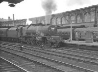 The 10.5am Glasgow Central - Birmingham New Street stands alongside Carlisle platform 4 on 5 August 1961. Ready to take the train forward following an engine change is Stanier Pacific no 46206 <I>'Princess Marie Louise'</I>.<br><br>[K A Gray 05/08/1961]