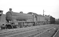 Q6 0-8-0 63402 in the shed yard at Heaton in the early 1960s. The former NER locomotive ended its days at North Blyth in the autumn of 1964. <br><br>[K A Gray //]