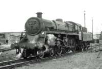 BR Standard class 4 4-6-0 75051 in the shed yard at Carlisle Upperby in the summer of 1964. <br><br>[John Robin 27/06/1964]