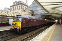The Statesman West Highlander and Jacobite railtour arrives at Preston on 09 October 2015 whilst working from Bristol to Fort William. This was the first day of the tour which spent two nights in Fort William.<br><br>[John McIntyre 09/10/2015]