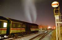 <i>West Yorkshire Metropolitan County</i> revs up in preparation for heading north from Cupar in 1996. Overhead the stars (particularly those in Big Dipper part of Ursa Major) twinkle, it was a cold night.<br><br>[Ewan Crawford //1996]