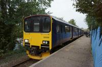 A Truro to Falmouth Docks service calls at Falmouth Town station on 16 October 2015.<br><br>[John McIntyre 16/10/2015]
