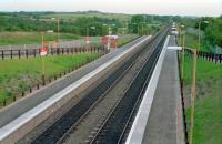 The (in 1989) brand new Greenfaulds station looking south from the footbridge.<br><br>[Ewan Crawford //1989]