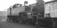 Fowler 2-6-4T 42370 in a siding alongside Buxton shed on 16 April 1962. The locomotive was officially withdrawn from here two months later.<br><br>[K A Gray 16/04/1962]