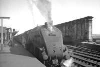 Gresley A4 Pacific 60012 <I>Commonwealth of Australia</I>, photographed shortly after arrival at Carlisle platform 1 on 13 July 1963. The train is the 9.30am London St Pancras - Glasgow St Enoch.<br><br>[K A Gray 13/07/1963]