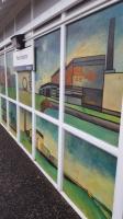 Cockenzie Power Station is recalled in the newly-restored murals at Prestonpans Station.<br><br>[John Yellowlees 16/01/2016]