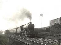 D49 4-4-0 62704 <I>Stirlingshire</I> ascending Cowlairs incline on 19 April 1955 with a Fife train. <br><br>[G H Robin collection by courtesy of the Mitchell Library, Glasgow 19/04/1955]
