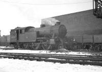 Gresley V3 67678 in the shed yard at a snowy Gateshead, thought to have been photographed in December 1962. The locomotive had been released from Parkhead and moved south following Clydeside electrification. The 2-6-2T gave another two years service until withdrawal in November 1964. It was eventually cut up by Messrs T J Thompson of Stockton in February 1965. <br><br>[K A Gray /12/1962]