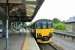 FGW Sprinter 150131 waits alongside Bere Alston station building on a Gunnislake to Plymouth service. Behind, while the driver walks to the other end of the train, the guard has to change the points back to the <I>main line</I>.<br><br>[Mark Bartlett 29/07/2015]