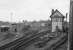 View from a passing train of Limerick Check cabin in 1988.  To the left, the Foynes branch veers to the west past the wagon shops. Mothballed in 2001, fourteen years later the line was being cleared of vegetation and structurally inspected with a view to restarting freight services.<br><br>[Bill Roberton //1988]