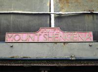 Nameplate of 'Mount Shengena', one of the museums stars.<br><br>[Alistair MacKenzie 17/03/2004]