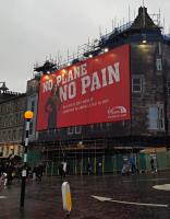Food for thought - a Virgin Trains advert at Market Street next to Waverley.<br><br>[John Yellowlees 13/02/2016]