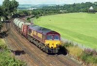 66198 passes Magdalen Green with a short freight from Mossend to Aberdeen in the summer of 2001.<br><br>[Bill Roberton
 //2001]
