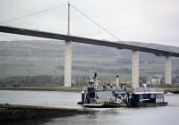 The Erskine Ferry in 1971 with its replacement looming above.<br><br>[Colin Miller //1971]
